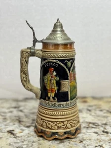 Vintage Music Box Lidded German Beer Stein - Picture 1 of 12