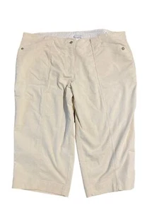 Fashion Bug Classic Corduroy Stretch Capri's Off White (Size: 26W) - Picture 1 of 3