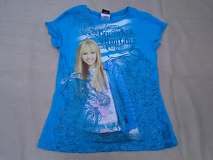 Hannah Montana TShirt - Girls Medium 10/12 Tee  - Vintage 2000s Pop Music Shirt - Picture 1 of 7