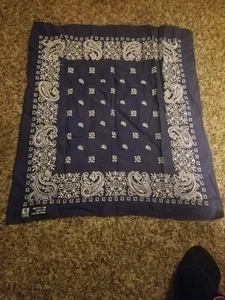  PARIS BAUMWOLLE MARINEBLAU WESTERN BANDANA USA - Bild 1 von 2