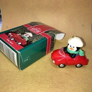 1990 Polar Sport Hallmark Keepsake Ornament Christmas Car Penguin Qx5156 w/box