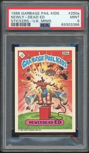 Topps Garbage Pail Kids 1986 sexta serie Reino Unido Minis #250a recién muerto edición PSA 9 como nuevo - Imagen 1 de 2