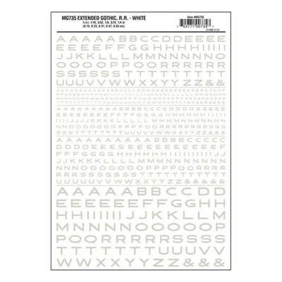 Woodland Scenics Extended Gothic Letters, White - Image 1 of 2