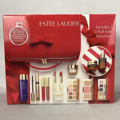 Estée Lauder Holiday Blockbuster Makeup Gift Set 12 Full Size Products + Case - Image 1 of 4