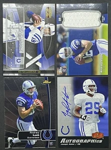 Peyton Manning GRIDIRON GEAR Andrew Luck Addai ROOKIE AUTO JERSEY PATCH RELIC SP - Picture 1 of 6