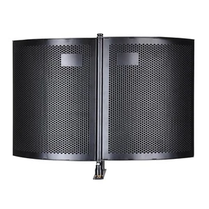 2 Fold Microphone Isolation Shield Video Studio Recording Absorber Foam Panel - Picture 1 of 11