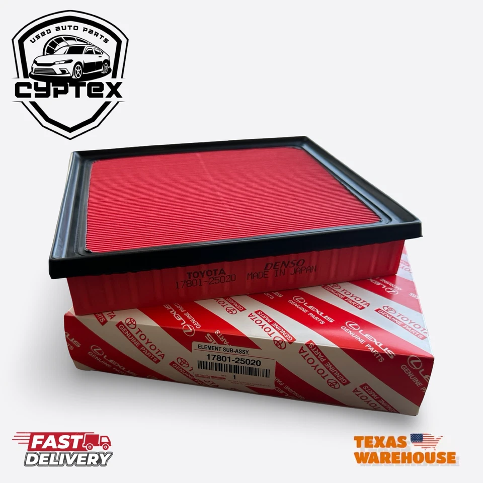 OEM Toyota 2021 Camry SE Engine Air Filter 17801-F0050 Cabin Filter 87139-YZZ93