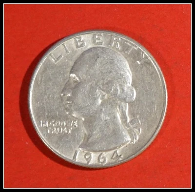 1964 (D) Denver US Coin Washington Quarter Circulated #K266 - Image 1 of 2