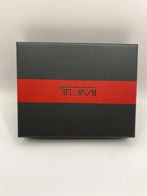 TUMI Estuche para Tarjetas Delgado Cartera Cuero Marrón Liso Usado con Caja Buen Estado Foto 1 de 4