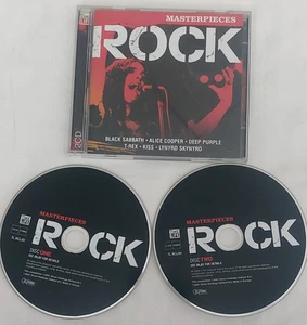 2x CD Compilation Various Masterpieces Rock Time Life 1 Black Sabbath Kiss Motör - Bild 1 von 4