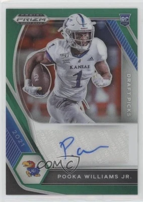 2021 Panini Prizm Draft Picks Green Pooka Williams Jr #DPA-POO Rookie Auto RC - Image 1 of 2