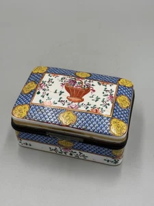 Antique 19th c French Samson Porcelain Trinket box 5'' - Picture 1 of 11