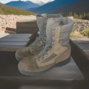 Belleville 600 ST Boots Mens Size 7R Sage Green Suede Shoe Military Tactical USA - Picture 1 of 24