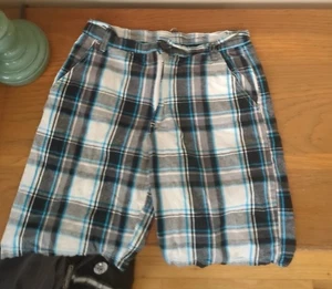 American Hawk Plaid Kids Boys Shorts Size 8 - Picture 1 of 3