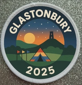 3 Inch Glastonbury 2025 Music Festival Iron / Sew On Patch Badge - Picture 1 of 1