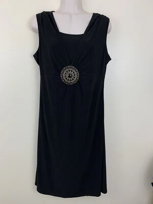 Vestido negro elástico sin mangas Notations para mujer talla pequeña S Foto 1 de 4