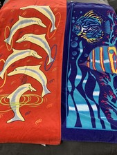 Pair Of Vintage Simpsons Cotton Beach Towels 