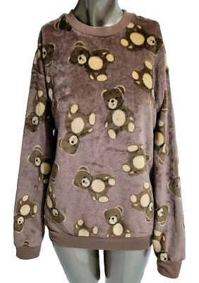 Cold Crush Plush Soft Teddy Bear Fleece Long Sleeve Sweater Women's Size M - Image 1 of 4