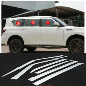 Chrome Window Vent Visor Shade Sun Rain WInd Guard For Nissan Armada Y62 2017-23 - Picture 1 of 9