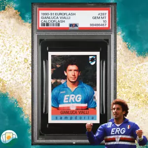 Calcioflash 1991 Euroflash | PSA 10 Gianluca Vialli | #287 - Picture 1 of 1