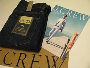 NWT AUTHENTIC J.CREW 770 JEAN IN DARK WORN WASH SZ 29 / 32 $98.00 - Photo 1/9