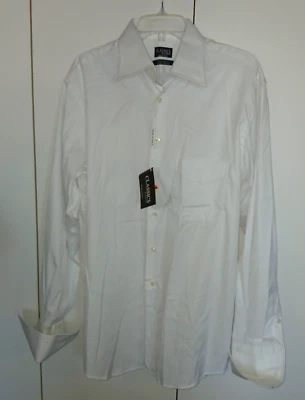CAMICIA ABITO CLASSICS BY ZANETTI DOPPIO RITORTO COTONE LS BIANCO-16x35"-NUOVA CON ETICHETTE-BELLA - Immagine 1 di 4