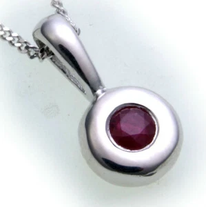 Anhänger Rubin echt Weißgold 585  Damen 14kt  Gold Top massive Qualität Rot - Picture 1 of 2