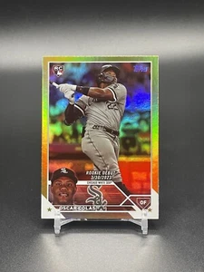 2023 Topps Update Series Oscar Colas Gold Foil Rookie Debut RC #US205 White Sox - Picture 1 of 2