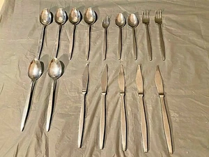 Midcentury Modern 16 Piece Bolero Stainless Flatware - Picture 1 of 12