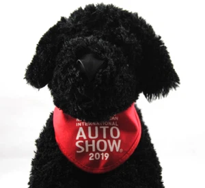 10" Tall Special 2019 US AUTO SHOW Promotion Black Plush Soft Toy JAAG DOG VGC - Picture 1 of 17