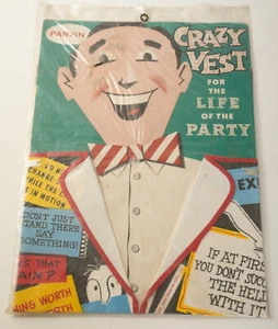 Chaleco de fiesta vintage (B4R-5) Crazy Life of the Party (JSF6) Parvin Gag regalo - Imagen 1 de 8