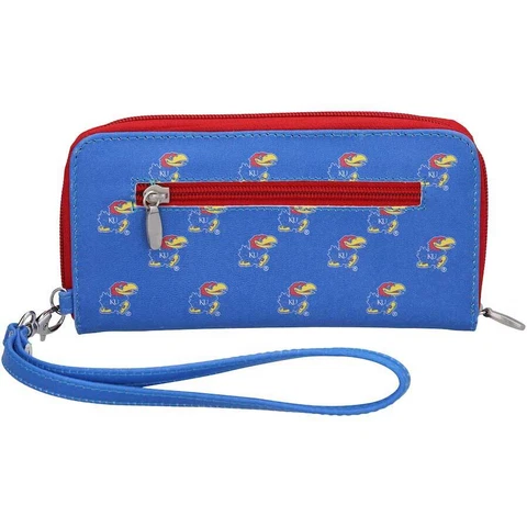 Women's Kansas Jayhawks Zip-Around Wristlet Wallet Cover