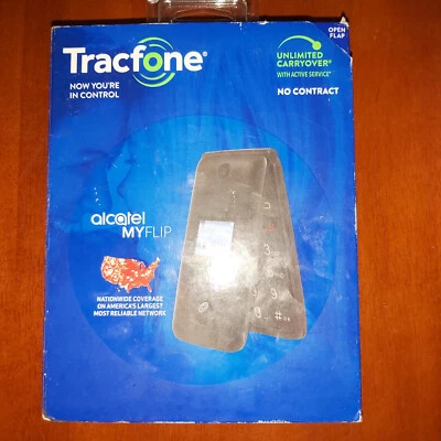 TracFone  Alcatel My Flip MyFlip Prepaid Basic  4G Cell Phone NEW - Image 1 of 4