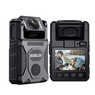 BOBLOV M7 Police Body Camera 180° Body Cam 4000mAh Battery & Fast Charger 128GB - Image 1 of 4
