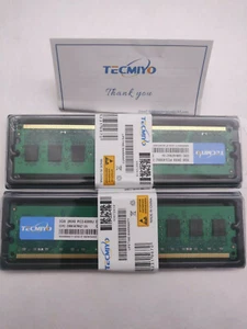 4GB Tecmiyo RAM - DDR2 Desktop (2x2GB) 2RX8 PC2-5300U - Picture 1 of 4