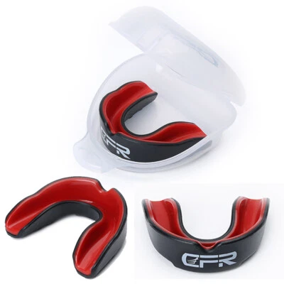 Gel Goma Protector Bucal Protector Dientes Rechinar Boxeo MMA Deportes Boquilla Batalla EE. UU. Foto 1 de 4