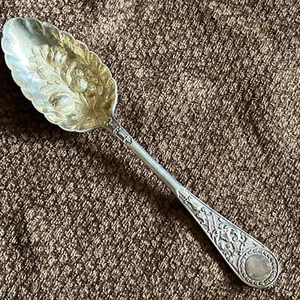 Vintage William Hutton & Sons Brittania Teller 1864-1870 Servierlöffel 8 Zoll - Bild 1 von 6