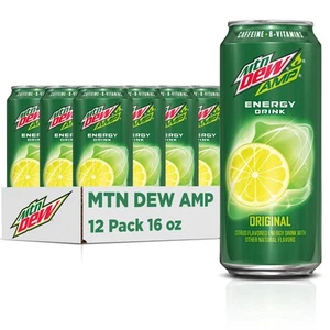 Amp Energy, Original, Caffeine, B Vitamins, 16 Fl Oz. Cans (12 Pack) - Picture 1 of 6