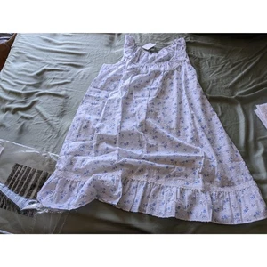 NUEVO CON ETIQUETAS Camisón corto Eileen West THE "ELIZABETH" AZUL MARINO FLORAL PUNTO SUIZO - Talla XS - Imagen 1 de 8