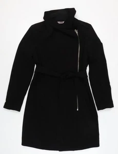 H&M Women's Black Trench Coat, Size 10, Zip Closure - Picture 1 of 12