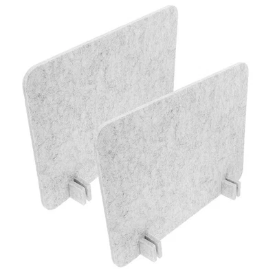  2 Pcs Desk Divider Screen Privacy Panel Acoustic Freestanding Desktop Partition - image 1 of 4
