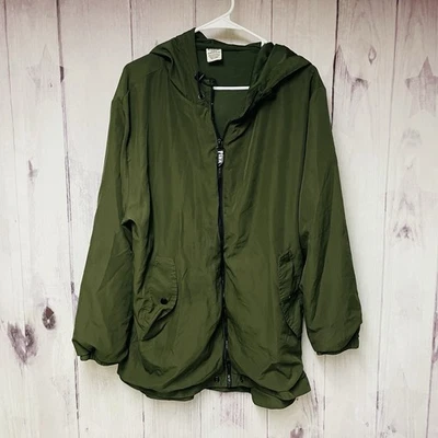 Chaqueta con Capucha Victorias Secret Rosa Mujer Verde Oliva Talla Mediana Cremallera Completa Foto 1 de 3