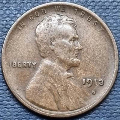 1913 S Lincoln Wheat Cent 1c Higher Grade XF  #95946 - Image 1 of 2