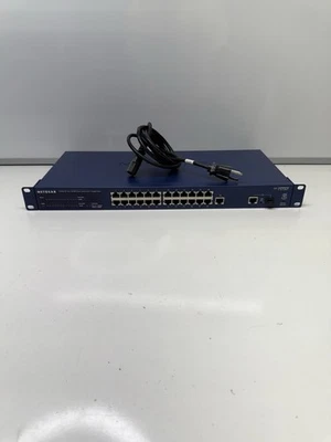 NETGEAR PROSAFE 24 PORT 10/100 SMART SWITCH W/2 GIGABIT PORTS FS726T - Image 1 of 4