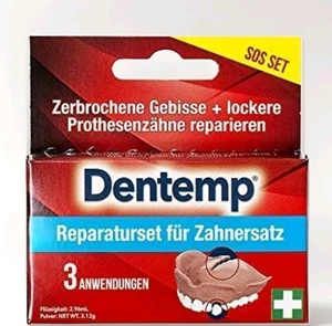 Kit de reparación de prótesis dentales Dentemp - 3,12 g - Imagen 1 de 2
