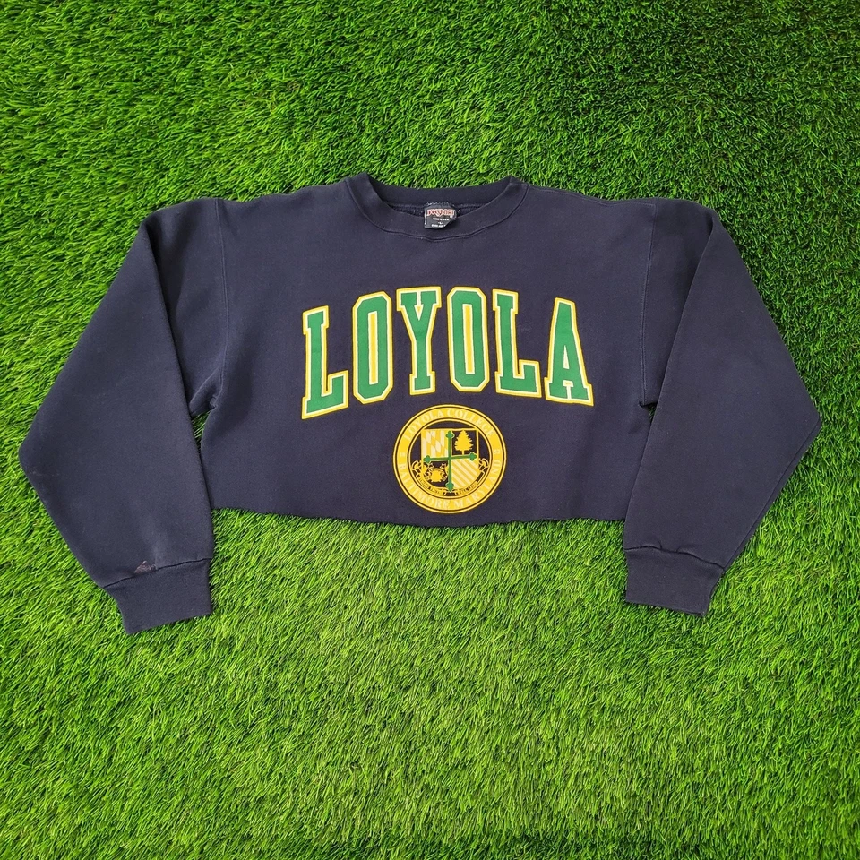 Sudadera Universitaria Loyola Años 90 De Colección Para Mujer Grande 21x15 Recortada EE. UU. Foto 1 de 4
