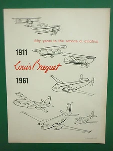 5/1961 PUB AVIONS LOUIS BREGUET 1911 1961 50 ANS AU SERVICE DE L'AVIATION AD - Picture 1 of 1