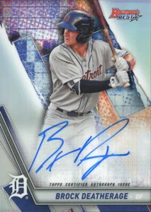 2019 BOWMAN'S BEST BROCK DEATHERAGE BEST OF 2019 REFRACTOR AUTO DETROIT TIGERS - Picture 1 of 1