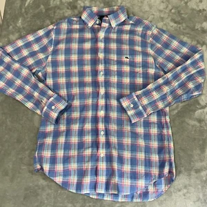 Vineyard Vines Slim Fit Tucker Shirt Mens Medium Blue & Pink Button Down Shirt  - Picture 1 of 8