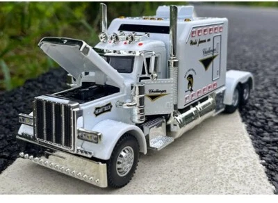 1:24 Nuevo Cabezal de Camión de Aleación Contenedor de Metal Camión Ingeniería Transporte Modelo Juguetes Foto 1 de 4